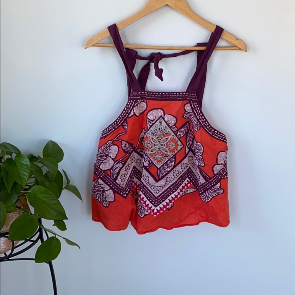 Free People Floral Crop Top